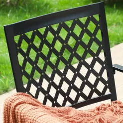 5pc Outdoor Conversation Set With Swivel Chairs & 28" Square Propane Fire Table - Captiva Designs -Outdoor Garden GUEST 3f095725 3dc0 4fd9 a77f c6e18457b128