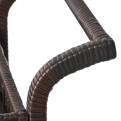 Savona Wicker Outdoor Serving Cart - Brown - Christopher Knight Home 6 Savona Wicker Outdoor Serving Cart - Brown - Christopher Knight Home - Image 6