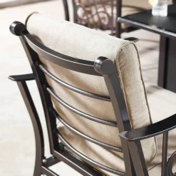 5pc Set With 42" Square Outdoor Aluminum Fire Table & Four Chairs - Oakland Living -Outdoor Garden GUEST 3fe88344 fb7f 40b5 aa23 c8423e64c513