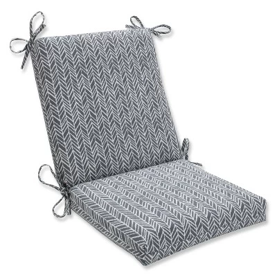 Outdoor/Indoor Herringbone Squared Corners Chair Cushion - Pillow Perfect 5 Outdoor/Indoor Herringbone Squared Corners Chair Cushion - Pillow Perfect - Image 5