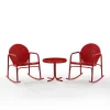 Griffith 3pc Outdoor Rocking Chair Set - Red - Crosley