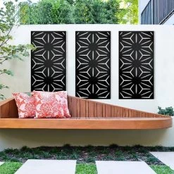 NewTown Decorative Outdoor Privacy Screen Panels, Metal Laser Cut Privacy Screen Decorative Patio Metal Fence For Outdoor Indoor Decor-The Pop Home -Outdoor Garden GUEST 41a1a0d3 6a8b 48ec b48f fa045968ab8a