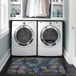 Melling Washable Outdoor Rug Navy/Gold - Linon -Outdoor Garden GUEST 41c973ae bfbc 4f68 aa56 5fa0704fc561