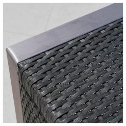 Cape Coral Square Wicker Side Table - Gray - Christopher Knight Home -Outdoor Garden GUEST 42f7ee1f 8ff8 4c5a ae92 6d14b6fedbf8