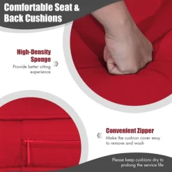 Tangkula Outdoor Porch Swing Bench, Patio Wicker Hanging Swing With Rustproof Chains & Comfortable Cushions Off White/Turquoise/Red/Black 21 Tangkula Outdoor Porch Swing Bench, Patio Wicker Hanging Swing With Rustproof Chains & Comfortable Cushions Off White/Turquoise/Red/Black -Outdoor Garden GUEST 4390b865 234a 4ba8 9e5c a9105e0fc027