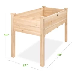 Best Choice Products Best Choice Product 48x24x30in Raised Garden Bed, Elevated Wooden Planter For Yard W/ Foot Caps, Bed Liner -Outdoor Garden GUEST 43cab71f 6b45 41d8 bfb8 14921ce10b75