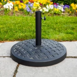 Rashida Round Lattice Weave Umbrella Stand - Saracina Home 7 Rashida Round Lattice Weave Umbrella Stand - Saracina Home -Outdoor Garden GUEST 441a417b d165 4a85 8050 b85d52c0231e