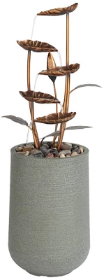 John Timberland Leonisis Rustic Cascading Leaves Outdoor Floor Water Fountain 38 1/2" For Yard Garden Patio Home Deck Lawn Porch House 6 John Timberland Leonisis Rustic Cascading Leaves Outdoor Floor Water Fountain 38 1/2" For Yard Garden Patio Home Deck Lawn Porch House - Image 6