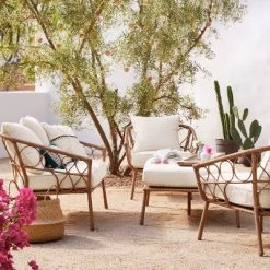 Britanna Oversized Patio Ottoman - Linen - Opalhouse™ -Outdoor Garden GUEST 474ca0fe 25d2 44ca 9813 a8a367569dc0