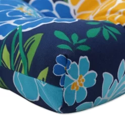 Outdoor/Indoor Loveseat Cushion Spring Bling Blue - Pillow Perfect
