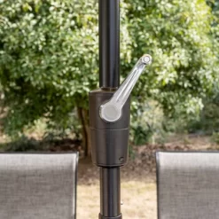 8pc Outdoor Dining Set With Metal Slat Top Table & Wrought Iron Chairs - Black/Beige - Captiva Designs -Outdoor Garden GUEST 49b31c66 6b43 4e92 bbc3 f7dab8029e4a