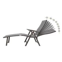 3pc Outdoor Set With Aluminum Adjustable Chaise Lounge & Table Set - Black/Gray - Crestlive Products 14 3pc Outdoor Set With Aluminum Adjustable Chaise Lounge & Table Set - Black/Gray - Crestlive Products -Outdoor Garden GUEST 49be1c4e ea21 4e23 8623 8d347749a3a3