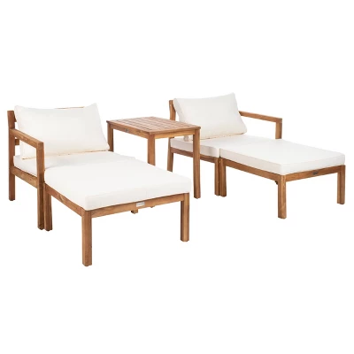 Pratia 5pc Outdoor Set - Natural/Beige - Safavieh 2 Pratia 5pc Outdoor Set - Natural/Beige - Safavieh - Image 2