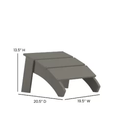 Merrick Lane Modern All-Weather Poly Resin Wood Adirondack Ottoman Foot Rest -Outdoor Garden GUEST 4aefe85f f033 449f 94bd 82038d5bd18b