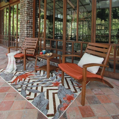 Westlake 3pc Wood Patio Chat Set With Cushion - Red Brick - Cambridge Casual 6 Westlake 3pc Wood Patio Chat Set With Cushion - Red Brick - Cambridge Casual - Image 6