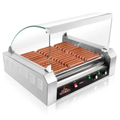 Olde Midway Electric Hot Dog Roller Grill Machine With Glass Cover, Commercial Grade -Outdoor Garden GUEST 4b06841f c39f 444f 9fb0 f0cfa91bd81c
