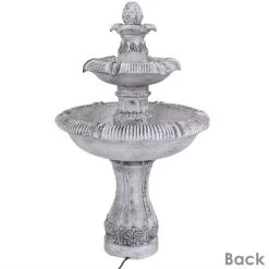 Sunnydaze Decor Sunnydaze 50"H Electric Fiberglass Reinforced Concrete 3-Tier Mediterranean-Inspired Outdoor Water Fountain
