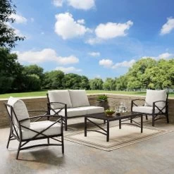 4pc Kaplan Outdoor Seating Set - Crosley 10 4pc Kaplan Outdoor Seating Set - Crosley -Outdoor Garden GUEST 4b7d72af fdbe 4e13 95b5 2fe14c6757de