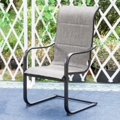 Patio Set With Steel Table With 1.57" Umbrella Hole & Padded Sling Arm Chairs - Captiva Designs -Outdoor Garden GUEST 4bae0415 5d46 48bc b9b3 c104e480d8b9