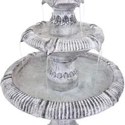 Sunnydaze Decor Sunnydaze 50"H Electric Fiberglass Reinforced Concrete 3-Tier Mediterranean-Inspired Outdoor Water Fountain -Outdoor Garden GUEST 4be344f4 2e0d 4adc 8bdb 7cbf5b95cf46