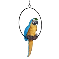 Design Toscano Polly In Paradise Parrot On Ring Perch: Medium -Outdoor Garden GUEST 4c27ed52 d340 4248 b200 6537133441c1