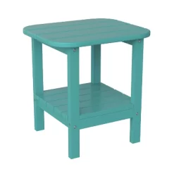 Flash Furniture Newport HDPE 2-Tier Adirondack Side Table - All-Weather - Indoor/Outdoor -Outdoor Garden GUEST 4ca71cd5 6394 4236 96f1 e4fdfa53a356