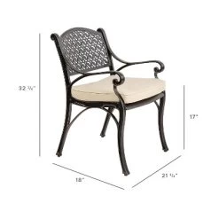 Kinger Home 5-Piece Outdoor Patio Dining Set For 4, Cast Aluminum Patio Furniture Table And Chairs With Cushions -Outdoor Garden GUEST 4d28a4bc e243 455f 925f 77ba2e3fca76