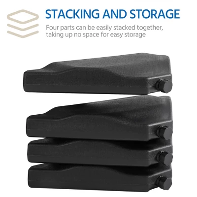 Yaheetech 4-Pieces Water Sand Filling Plastic Base Stand 3 Yaheetech 4-Pieces Water Sand Filling Plastic Base Stand - Image 3