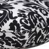 Essence Damask 2pc Rectangular Outdoor Throw Pillow Set Black - Pillow Perfect