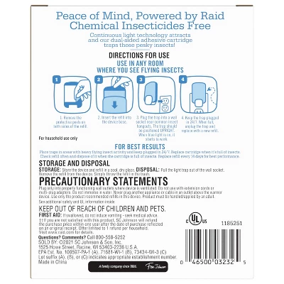 Raid Essentials Flying Insect Light Trap Starter Kit - 1 Device + 1 Refill 3 Raid Essentials Flying Insect Light Trap Starter Kit - 1 Device + 1 Refill - Image 3