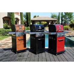 Permasteel 2-Burner Gas Grill With Foldable Side Tables -Outdoor Garden GUEST 4eab3472 3398 4a97 ae6d b73db131005c