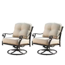 Oakland Living 5pc Deep Seating Swivel Aluminum Outdoor Patio Fire Pit Dining Set Copper -Outdoor Garden GUEST 4ead8e26 39f7 424a ad5c 8be87a8ca392