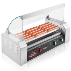 Olde Midway Electric Hot Dog Roller Grill Cooker With Glass Cover, Commercial Grade Machine -Outdoor Garden GUEST 4eb6f097 3c6a 46d2 ab31 598ed5b25e12