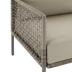 Cali Bay 3pc Outdoor Wicker & Metal Seating Set - Taupe/Light Brown - Crosley -Outdoor Garden GUEST 4fa2850b e6ba 4d26 86ad 8ee224737699