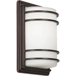John Timberland Habitat Modern Outdoor Wall Light Fixtures Set Of 2 Rubbed Bronze 11" Opal Glass For Post Exterior Barn Deck House Porch Yard Patio -Outdoor Garden GUEST 50b41648 13a5 42a6 9256 49e252625e5b
