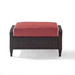 Kiawah Outdoor Wicker Ottoman - Crosley