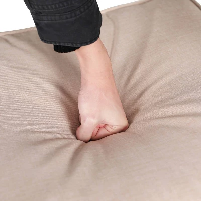 7pc Outdoor Dining Set With 6 Chairs With Seat & Back Cushions & Metal Rectangle Table With Umbrella Hole - Captiva Designs 5 7pc Outdoor Dining Set With 6 Chairs With Seat & Back Cushions & Metal Rectangle Table With Umbrella Hole - Captiva Designs - Image 5