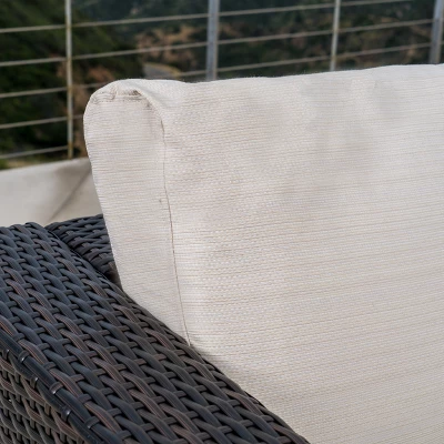 Santa Rosa 7pc Wicker Chat Set - Multibrown/Beige - Christopher Knight Home 2 Santa Rosa 7pc Wicker Chat Set - Multibrown/Beige - Christopher Knight Home - Image 2