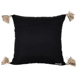 18X18 Inch Hand Woven Southwest Geo Outdoor Pillow Black Polyester With Polyester Fill By Foreside Home & Garden -Outdoor Garden GUEST 52674e20 701b 43d9 956d 8d9971633059