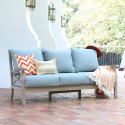 Abbington Teak Patio Sofa With Cushion - Cambridge Casual -Outdoor Garden GUEST 52c2e7b4 df43 4ae9 9315 69b0dd6994ee