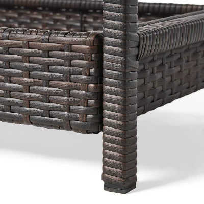 Savona Wicker Outdoor Serving Cart - Brown - Christopher Knight Home 5 Savona Wicker Outdoor Serving Cart - Brown - Christopher Knight Home - Image 5