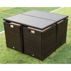 9pc Outdoor Wicker Dining Set With Cushions - Dark Brown/Beige - GODEER 32 9pc Outdoor Wicker Dining Set With Cushions - Dark Brown/Beige - GODEER -Outdoor Garden GUEST 54aaad7e d111 43d2 bead 4a789a742cb5