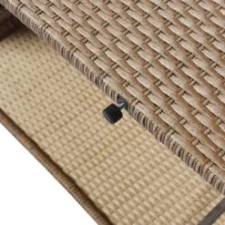 4pc Outdoor Wicker Conversation Set With Cushions - Beige - GODEER -Outdoor Garden GUEST 54d45546 a2a7 4f72 9dca 7c248b66f9bc