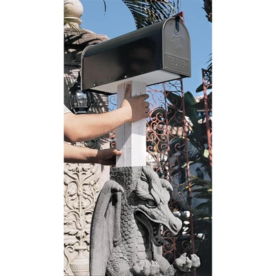 Design Toscano Zippy, The Dragon Sculptural Mail Post 1 Design Toscano Zippy, The Dragon Sculptural Mail Post