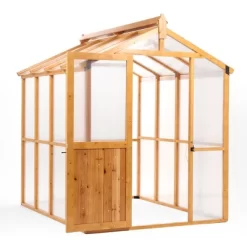Aoodor 80.7” (L) X 93.3”(W) X 97.6”(H) Outdoor Walk-in Greenhouse With Roof Vent And Fir Frame For Backyard Garden 13 Aoodor 80.7” (L) X 93.3”(W) X 97.6”(H) Outdoor Walk-in Greenhouse With Roof Vent And Fir Frame For Backyard Garden -Outdoor Garden GUEST 5518c272 78a1 4f72 a678 685875cb42c3