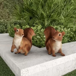 Nature Spring Resin Squirrel Garden Statues - Outdoor Decor Animal Figurines - Set Of 2 -Outdoor Garden GUEST 55654d13 492b 40e8 8c39 ee82b8cde7a9