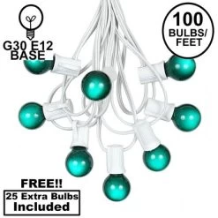Novelty Lights 100 Feet G30 Globe Outdoor Patio String Lights, White Wire -Outdoor Garden GUEST 56862473 72da 4b1d b8a0 b83ec4301d8a