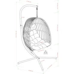 Toluca Hanging Outdoor Boho Egg Chair With Cushion - Saracina Home 24 Toluca Hanging Outdoor Boho Egg Chair With Cushion - Saracina Home -Outdoor Garden GUEST 56aea60f 8fb1 4dcb a5cc 5a0af51b2f08