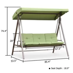 Aoodor Patio Porch Swing Olefin Fabric - 2 In 1 10 Aoodor Patio Porch Swing Olefin Fabric - 2 In 1 -Outdoor Garden GUEST 575dacab 70f2 4eb1 ac34 dea491e6268b