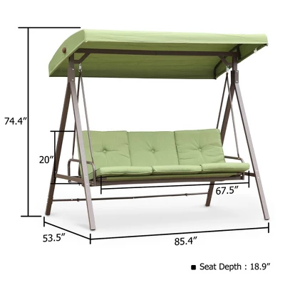 Aoodor Patio Porch Swing Olefin Fabric - 2 In 1 4 Aoodor Patio Porch Swing Olefin Fabric - 2 In 1 - Image 4